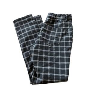 Benjamin Black Slim Plaid Pants 36x32